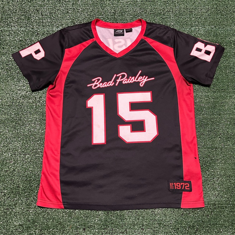 Brad Paisley Jersey Shirt Number 15 Womens Large Richards & Southern